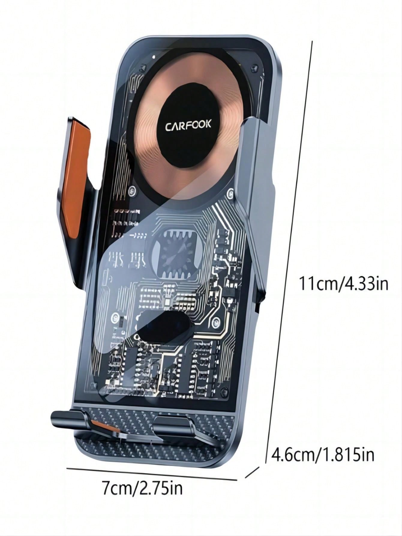 Suporte de carregador de carro sem fio, 15 W, carregamento rápido, suporte de telefone para celular para ventilação de carro, adequado para iPhone 15 14 13 12 Samsung Galaxy Series, etc