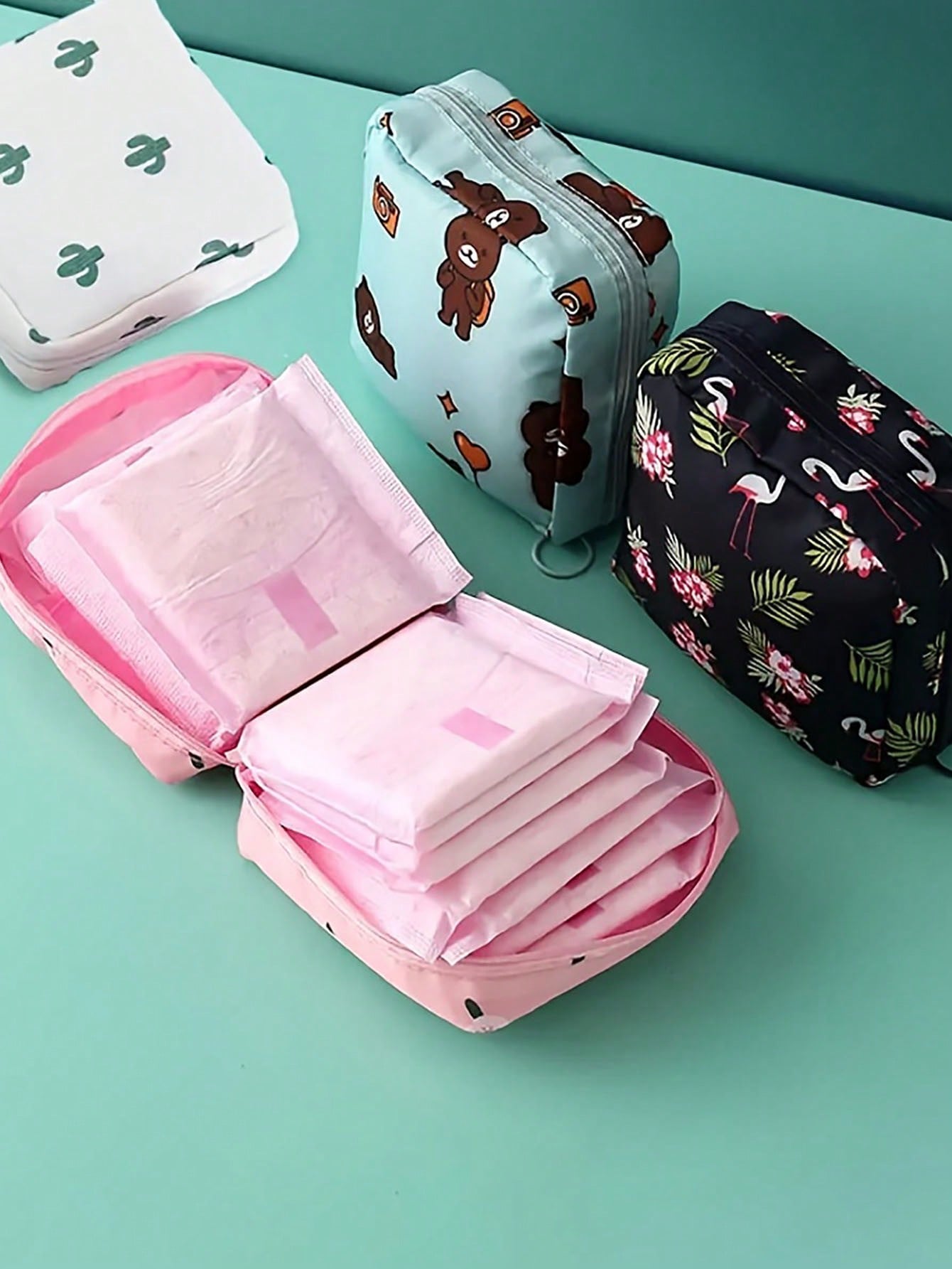 Bolsa de Cosméticos em Couro PU Impermeável, Organizador de Maquiagem, Bolsa de Higiene Portátil, Nécessaire em Couro PU Impermeável para Produtos de Beleza, Bolsa de Maquiagem de Grande Capacidade com Compartimentos em Camadas Duplas, Nécessaire Espaçoso