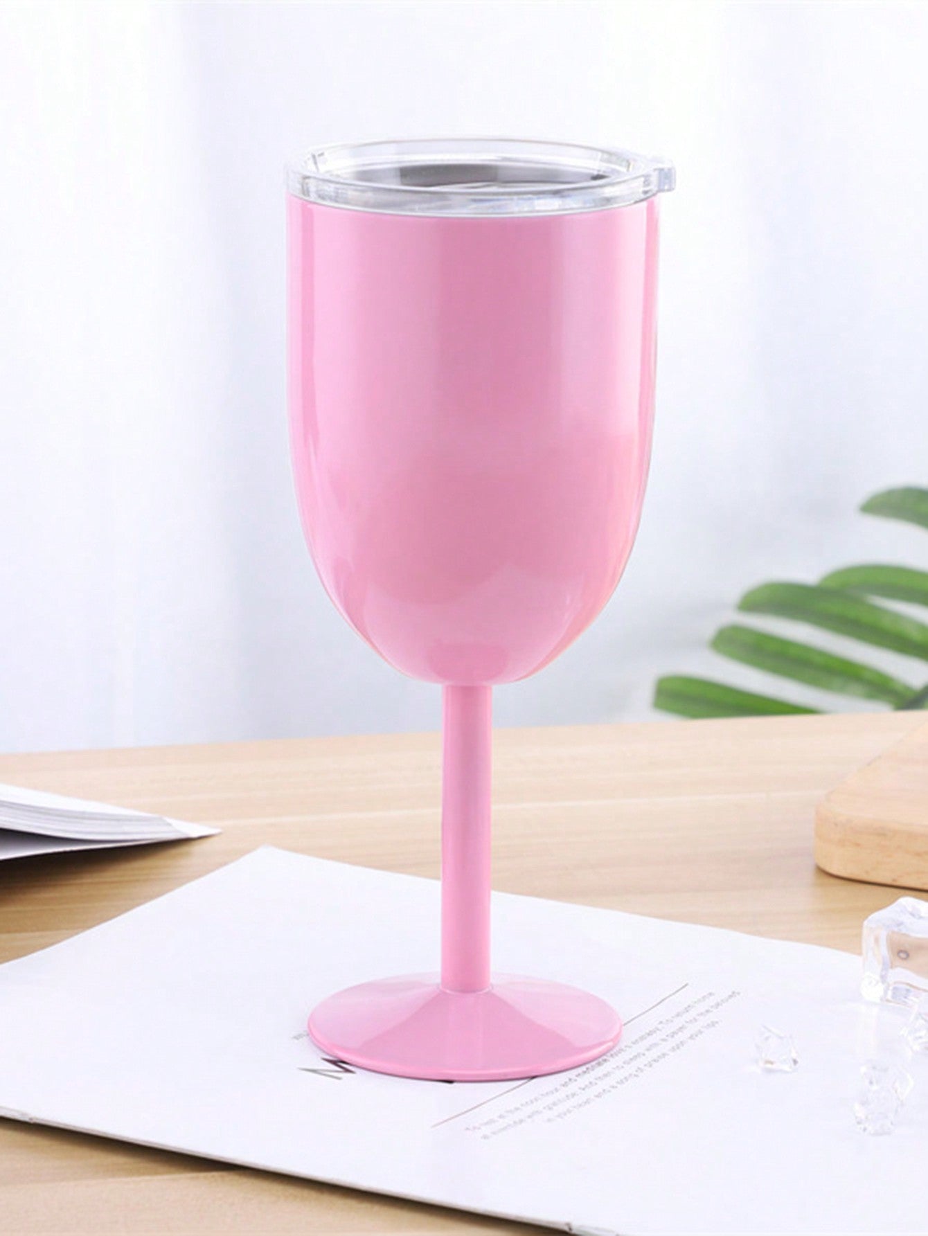 1 Peça Taça de Vinho com Haste Alta de 15oz em Aço Inoxidável de Camada Dupla, Copo de Champanhe Estilizado e Termicamente Isolado