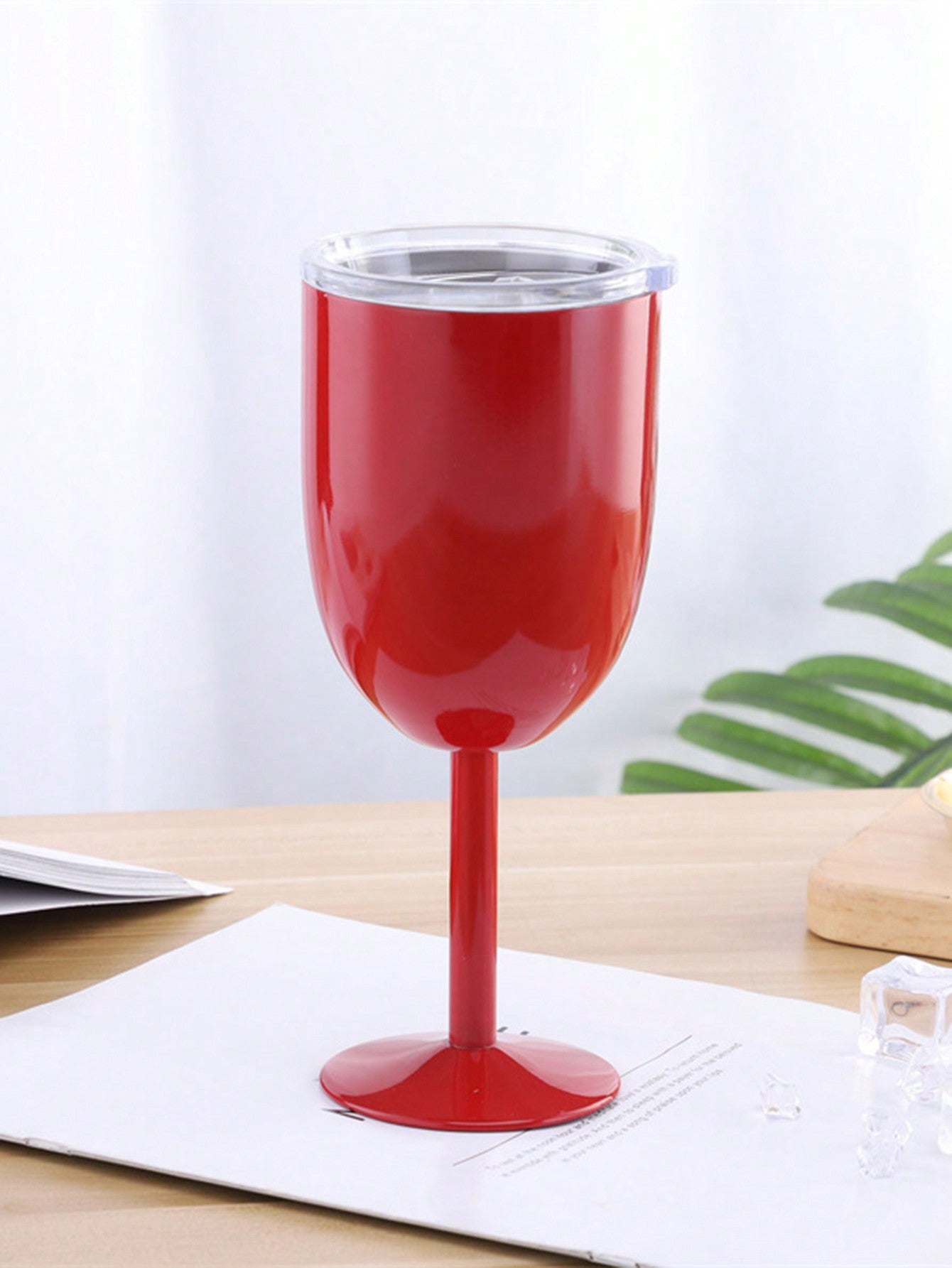 1 Peça Taça de Vinho com Haste Alta de 15oz em Aço Inoxidável de Camada Dupla, Copo de Champanhe Estilizado e Termicamente Isolado